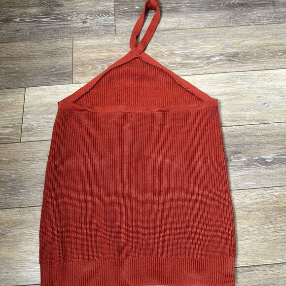 J.Crew Rust Halter Knit Top Sz XL - Picture 2 of 3